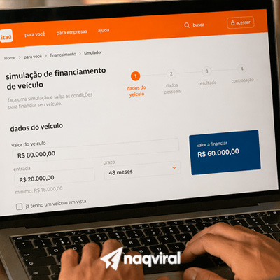 simulação financiamento de carro Itaú
