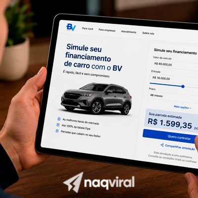 Aprenda a usar o simulador de financiamento carros BV. simulador de financiamento carros BV